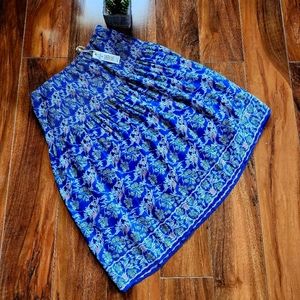 MAX STUDIO Blue Print Skirt - Size M (NWT)